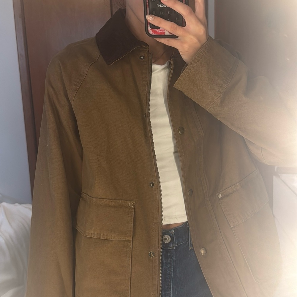Levi's Tan Jacket with Dark Brown Collar